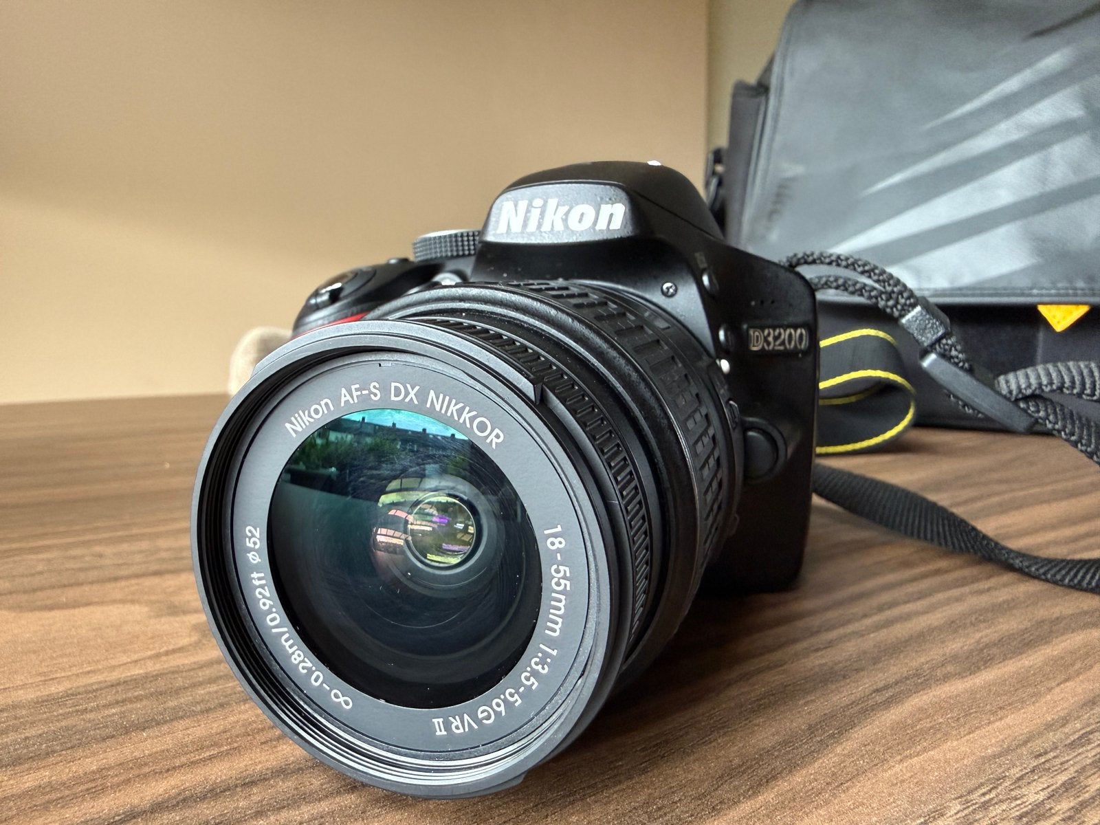 Nikon D3200 met lens en tas, Ophalen of Verzenden, Zo goed als nieuw, Nikon