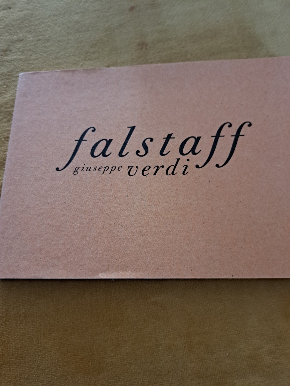 Falstaff - Giuseppe Verdi (Opera Libretto), Boeken, Ophalen of Verzenden, Zo goed als nieuw, Giuseppe Verdi, Europa overig