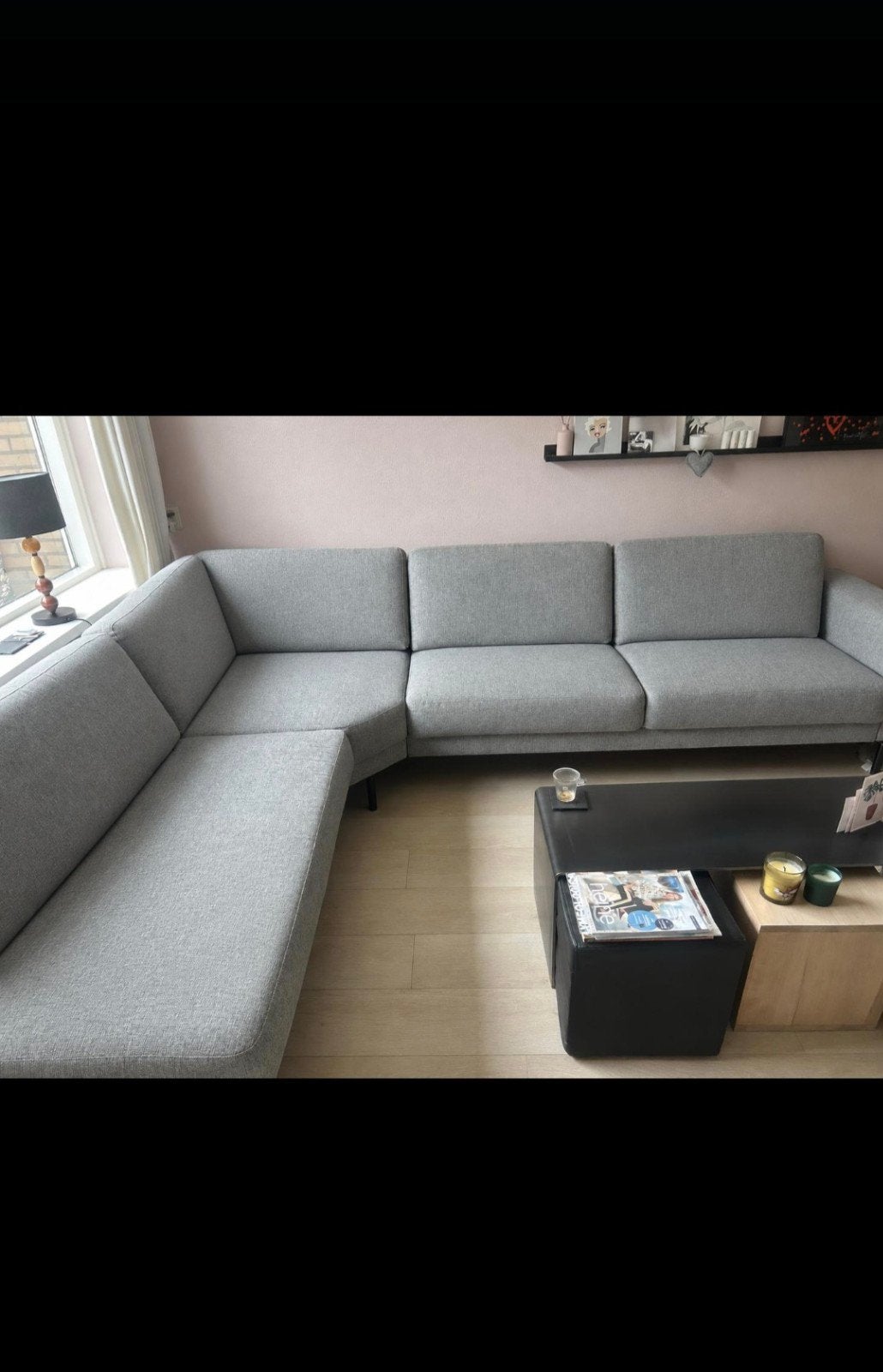 Hoekbank 300x240 cm, Huis en Inrichting, Ophalen, Gebruikt, Hoekbank, 300 cm of meer