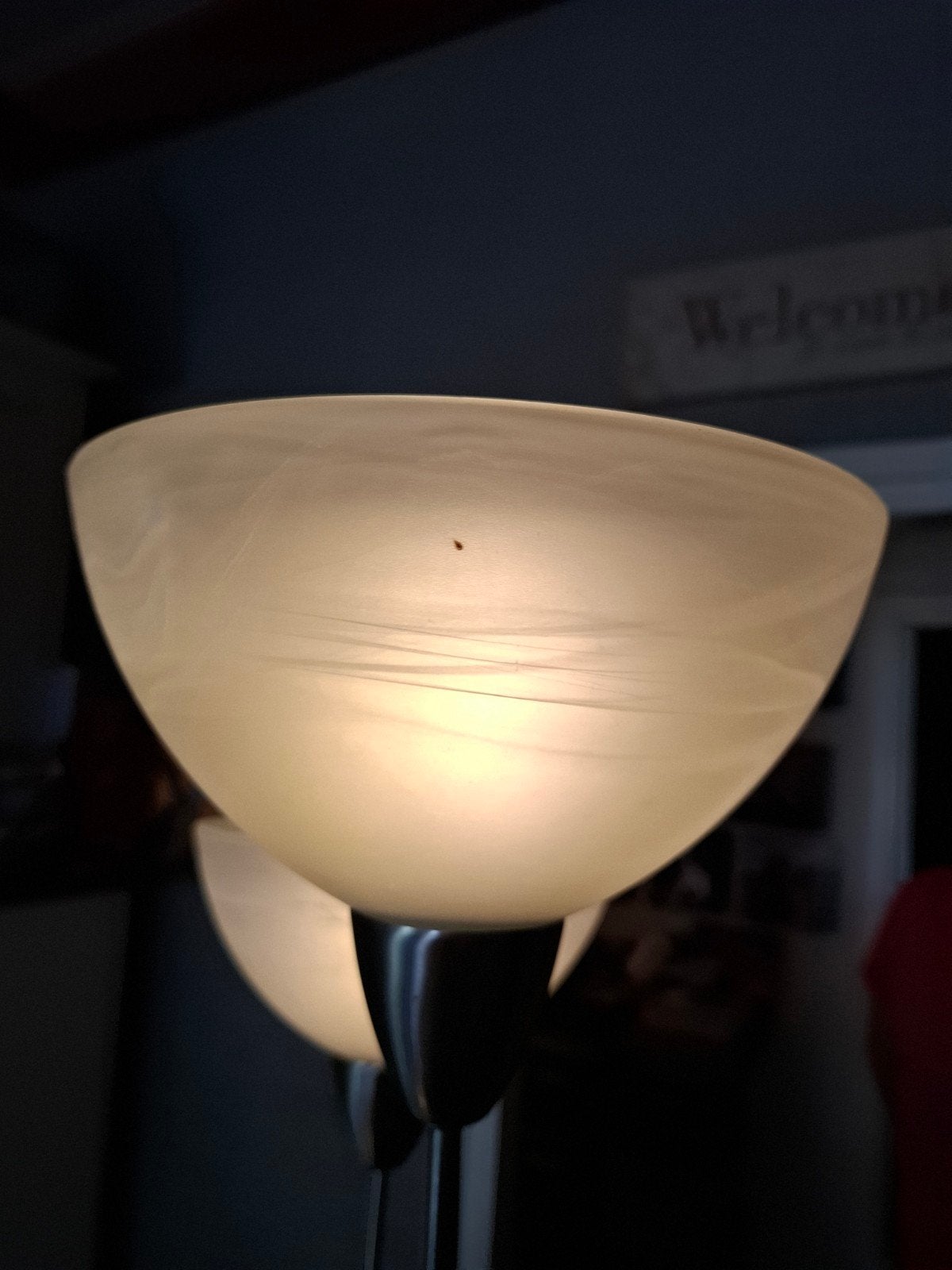 staande lampen met 3 glazen kelken, Zo goed als nieuw, Glas, 150 tot 200 cm, Ophalen
