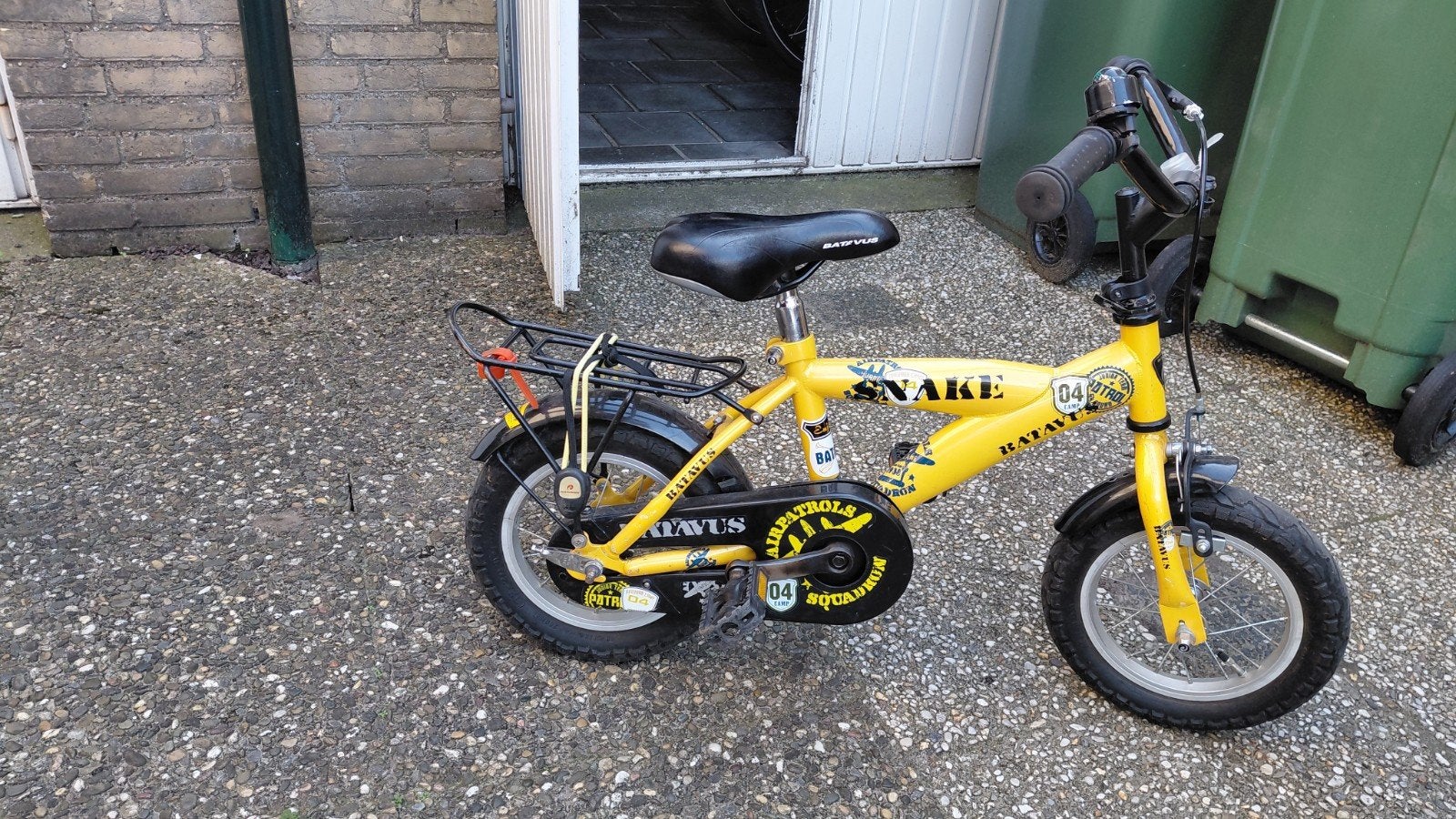 Kinderfiets Batavus Snake 12 inch evt met zijwieltjes, Ophalen, Terugtraprem, Zijwieltjes, Gebruikt