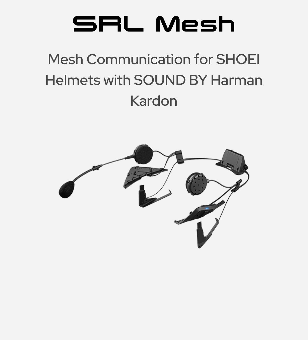 Sena SRL Mesh + stuurafstandsbediening voor Shoei GT-Air II, Ophalen of Verzenden, Zo goed als nieuw
