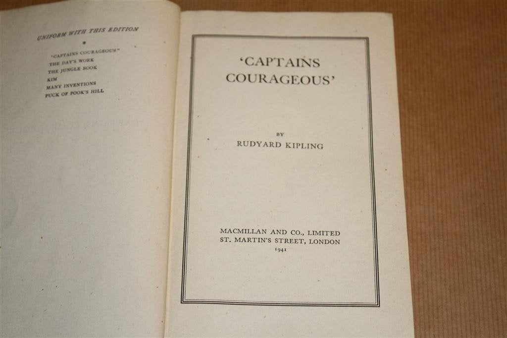 Captains Courageous [1941] — Rudyard Kipling, Ophalen of Verzenden, Gelezen