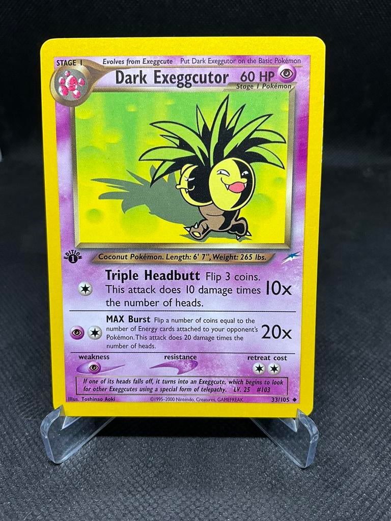 Dark exeggutor nde 33 1st edition, Ophalen of Verzenden, Zo goed als nieuw, Losse kaart