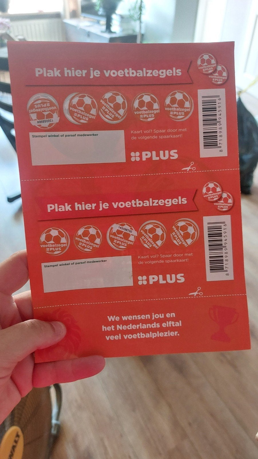 PLUS Voetbalzegels Spaarkaart - Nederlands Elftal, Ophalen of Verzenden