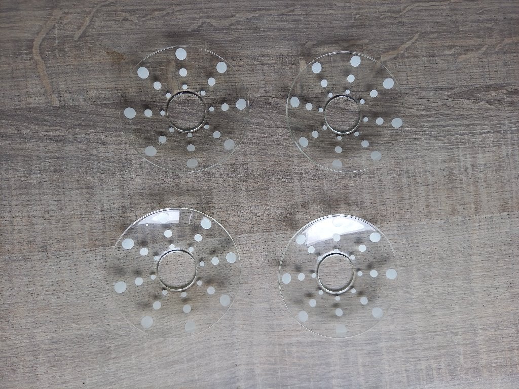 4 Bobeches / Druppelvangers, Overige materialen, Onbekend, Ophalen of Verzenden, Zo goed als nieuw