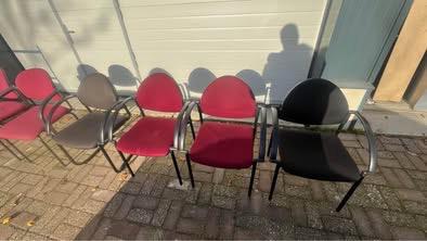 Vergaderstoelen, Ophalen, Gebruikt, Zwart, X