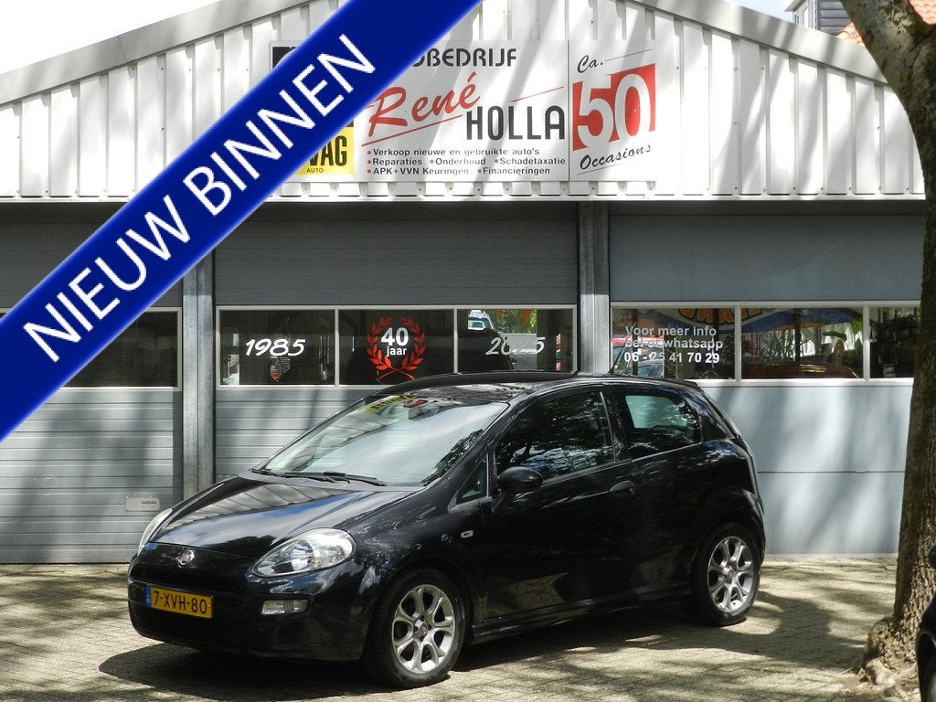 Fiat Punto Evo 0.9 TwinAir Street Navigatie Cruise contr LMV, Voorwielaandrijving, Zwart, Origineel Nederlands, Bedrijf