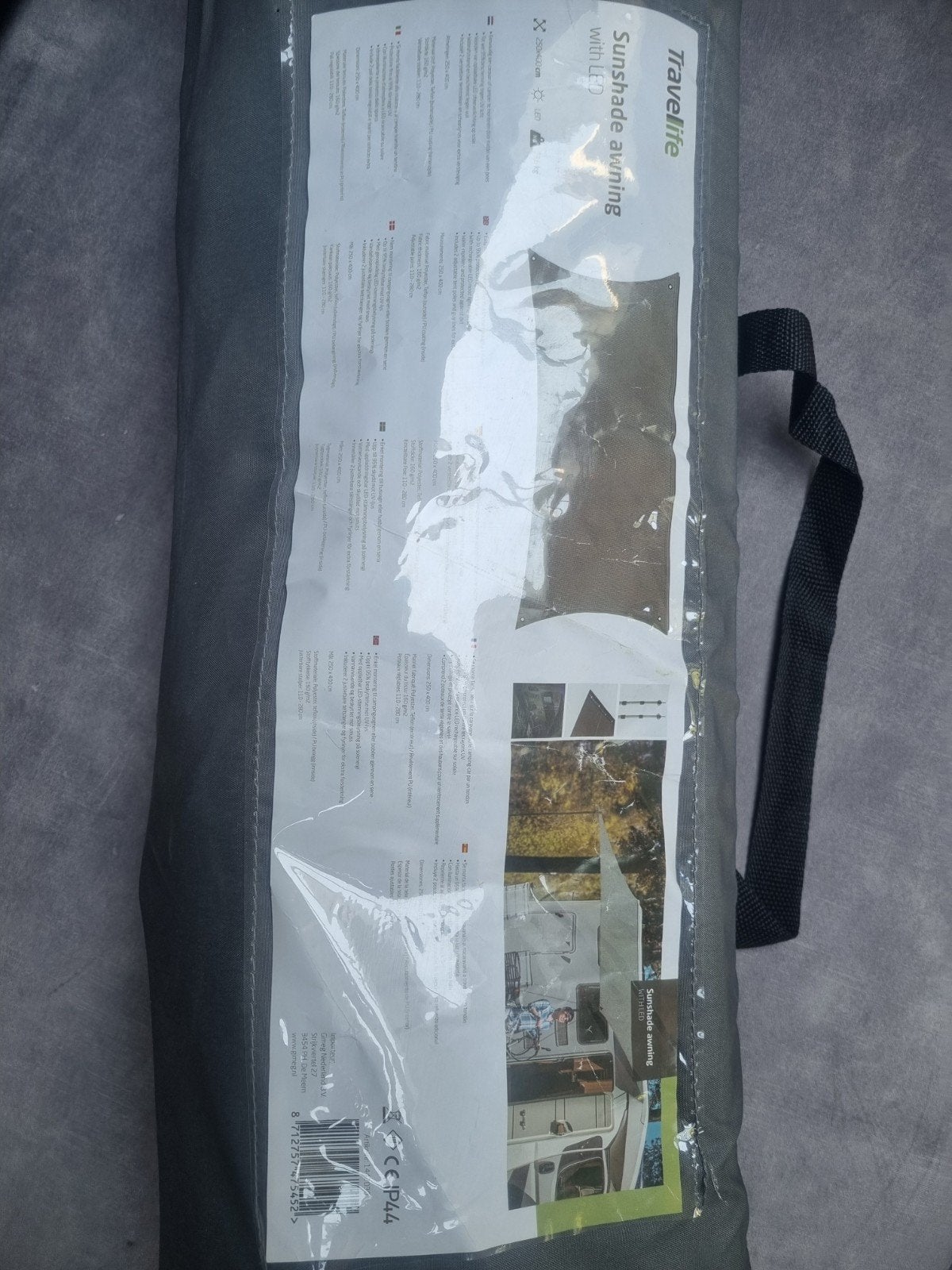 Travelife Sunshade Awning met LED verlichting op Solar, Ophalen, Nieuw