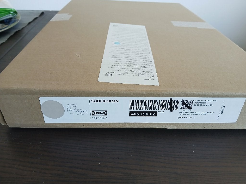Ikea SÖDERHAMN Hoes chaise longue, Gransel naturel., Wit, Ophalen of Verzenden, Kussen, Nieuw