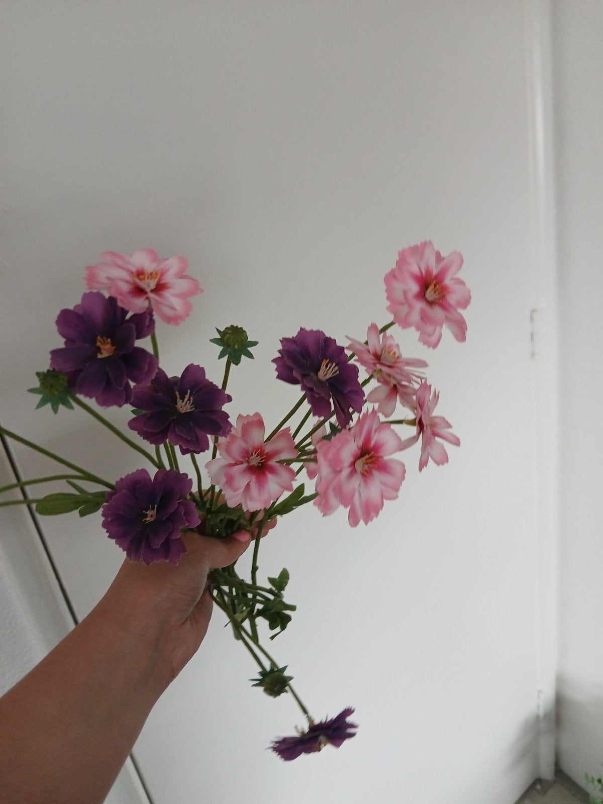 3 Kunsttakken met Roze en Paarse Bloemen. Sylxz, Huis en Inrichting, Binnen, Textiel, Ophalen of Verzenden, Zo goed als nieuw