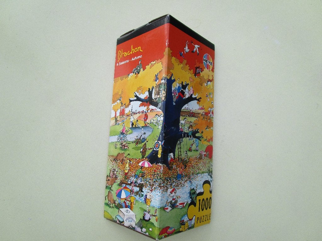 Puzzel Heye Blachon 4 seasons 1000 stukjes (1 ontbreekt), Ophalen of Verzenden, 500 t/m 1500 stukjes, Gebruikt, Legpuzzel
