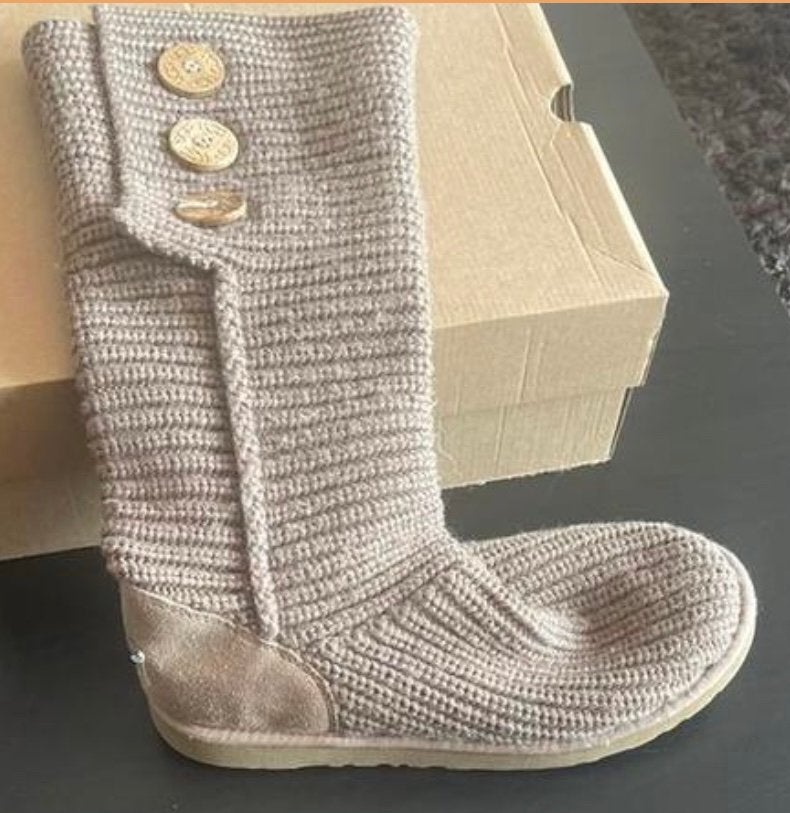 UGGS beige gebreide laarzen maat. 39, Verzenden, Zo goed als nieuw