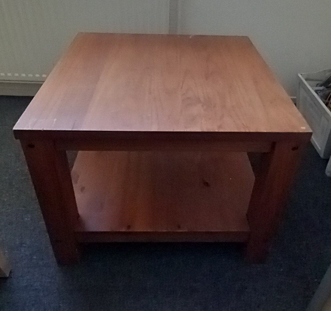 Salontafel, hoektafel, Ophalen, Gebruikt, 50 tot 100 cm, Vierkant