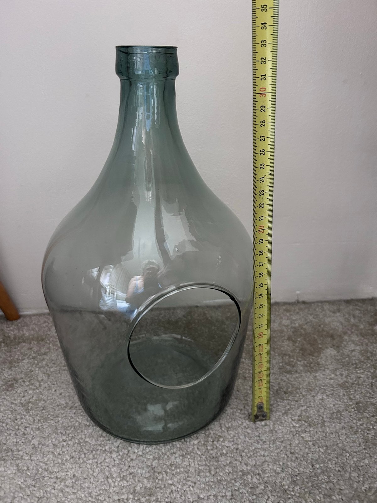 Grote glazen fles met opening - Ideaal voor terrarium, Ophalen of Verzenden
