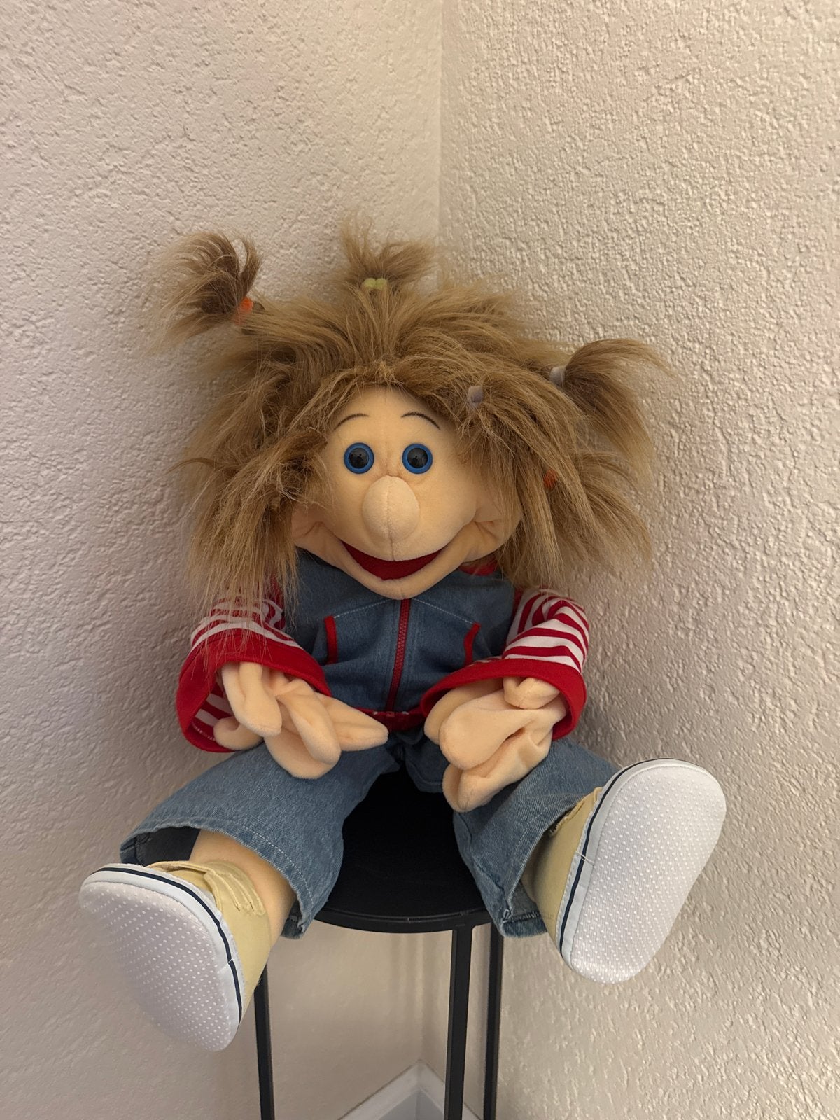 Grote Ronja pop - handpop - knuffel - speelgoed, Overige merken, Overige typen, Zo goed als nieuw, Middelgroot (20 tot 80 cm)