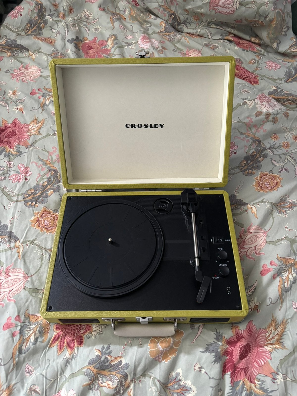 Groene crosley platenspeler, Audio, Tv en Foto, Platenspelers, Pitch-regelaar, Zo goed als nieuw, Platenspeler, Ophalen