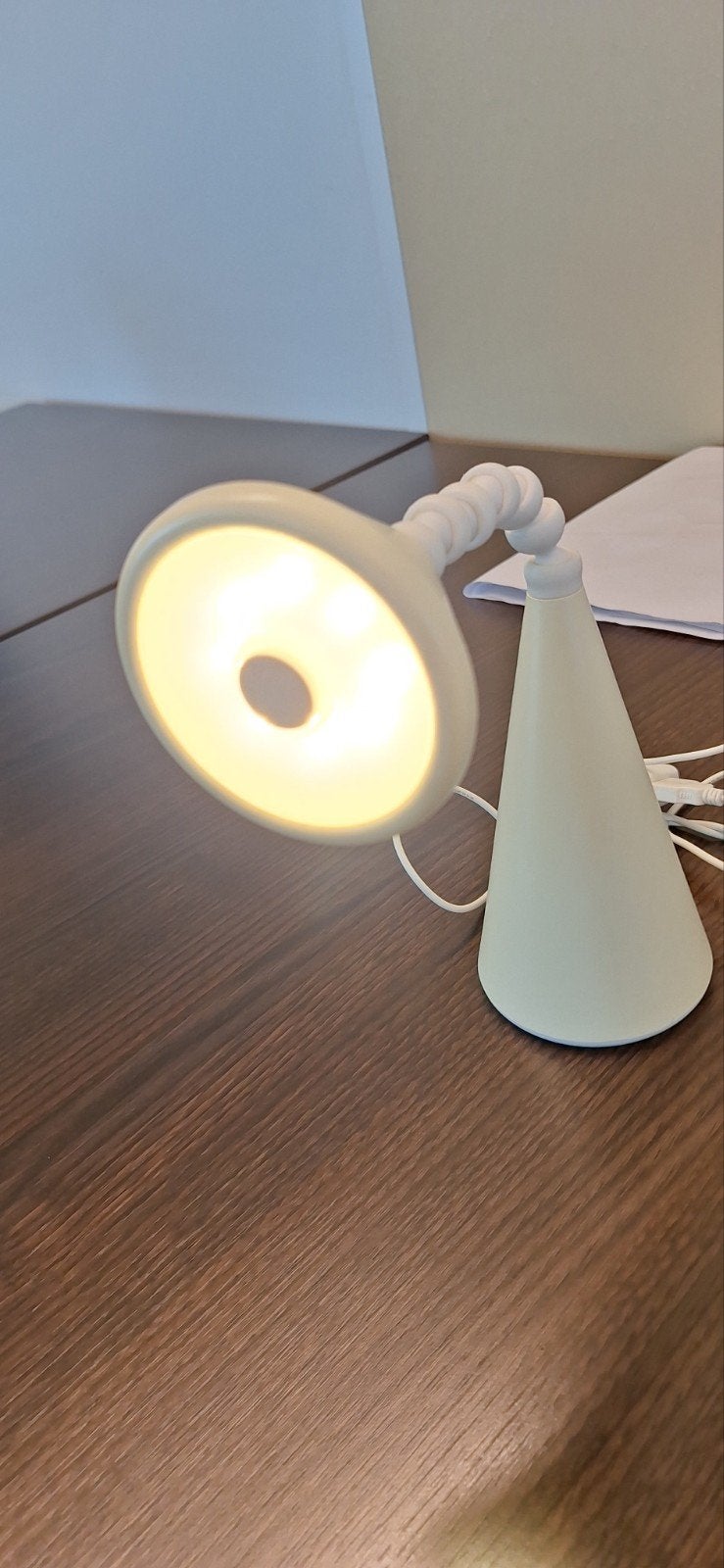 IKEA Fryebo LED Bureaulamp - Crèmewit, Flexibele Hals, Wit, Zo goed als nieuw, Verstelbaar, Ophalen of Verzenden