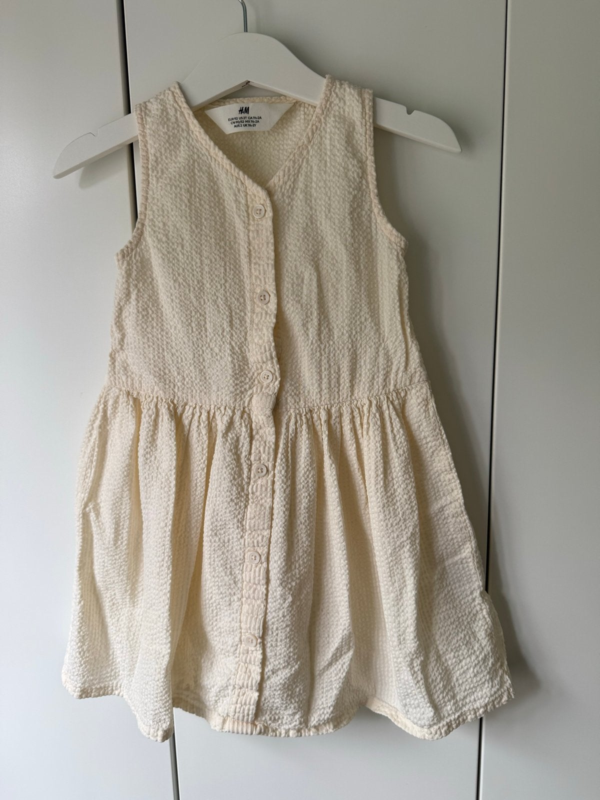 H&M Crème Jurkje voor Meisjes - Maat 92, Kinderen en Baby's, Kinderkleding | Maat 92, Ophalen of Verzenden, Zo goed als nieuw