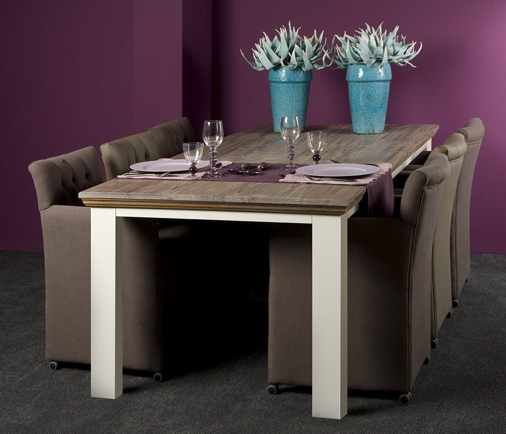 *ACTIE* Landelijke Eettafel Eetkamertafel Tafel Fleur (14), Landelijke tafel eettafel eetkamertafel bolpoot of rechte poot, Rechthoekig