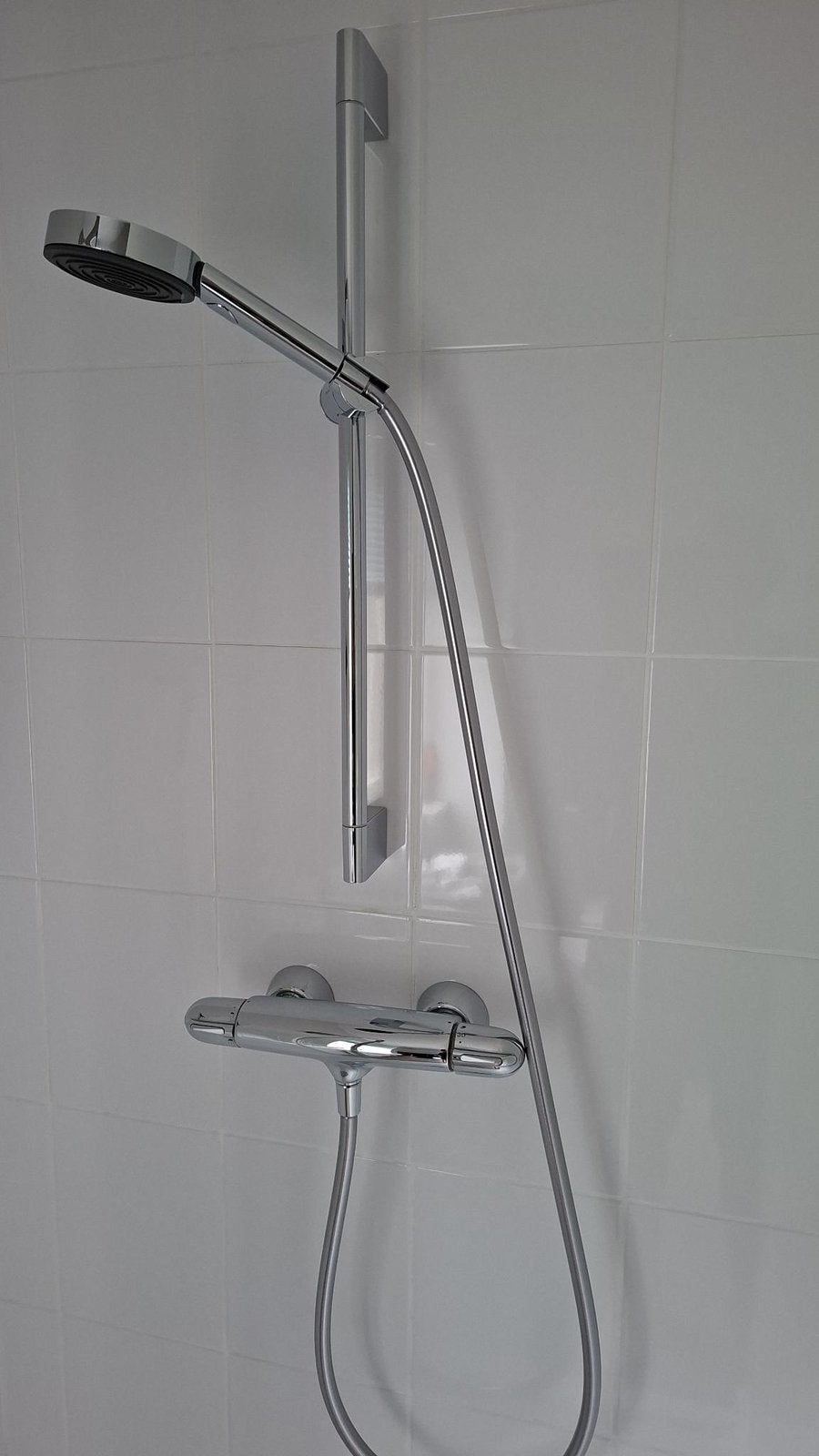 Grohe thermo douchekraan incl. douchekop en slang, Ophalen, Zo goed als nieuw, Chroom, Douche