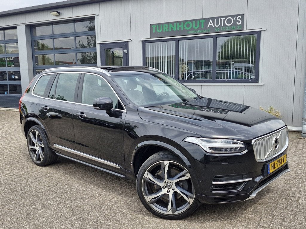 Volvo XC90 T8 Twin Engine AWD Inscription (bj 2015), Auto's, Gebruikt, 7 stoelen, Zwart, Bedrijf