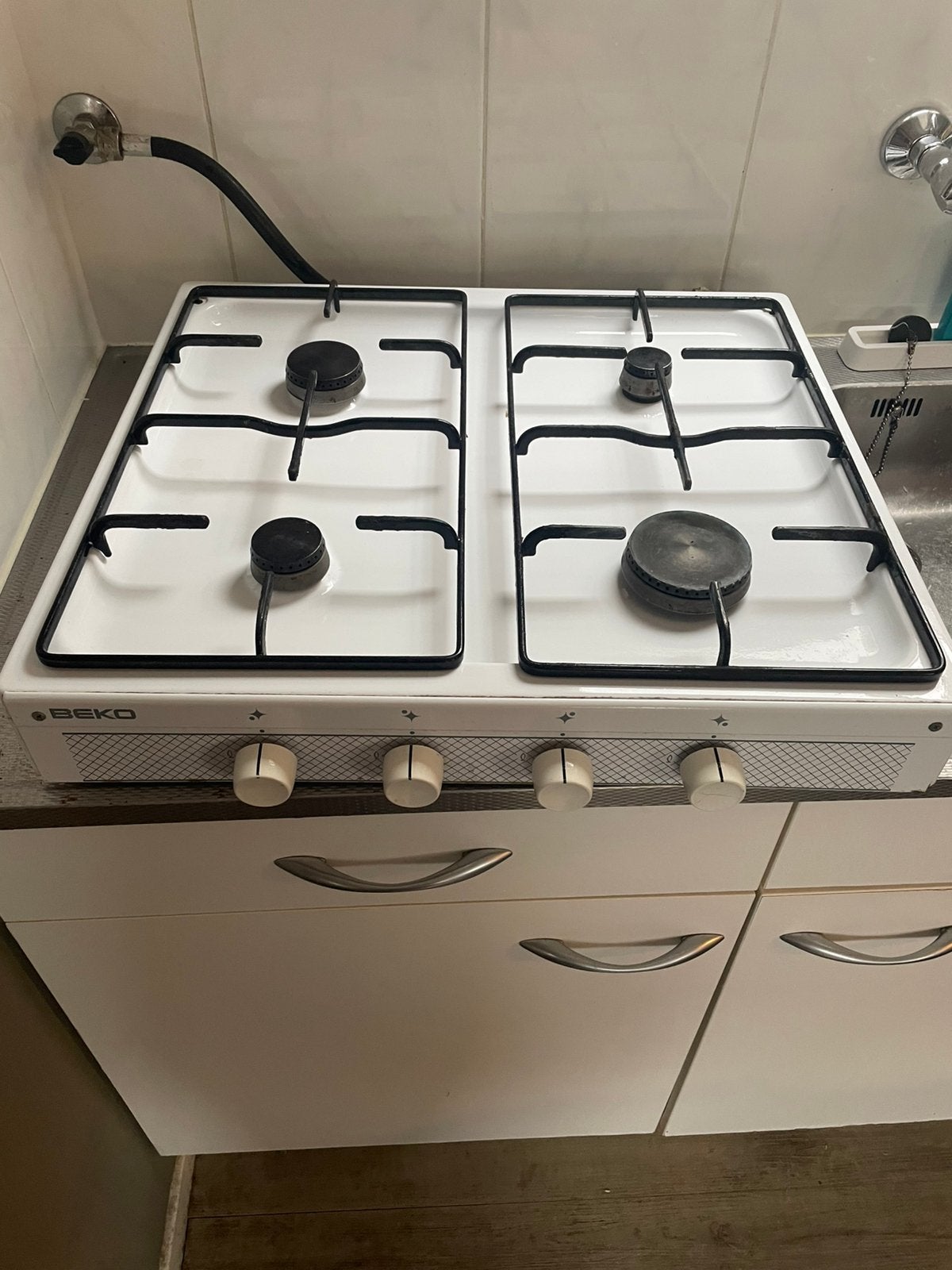 Vrijstaande gaskookplaat, Ophalen, Gebruikt, Minder dan 85 cm, 4 kookzones