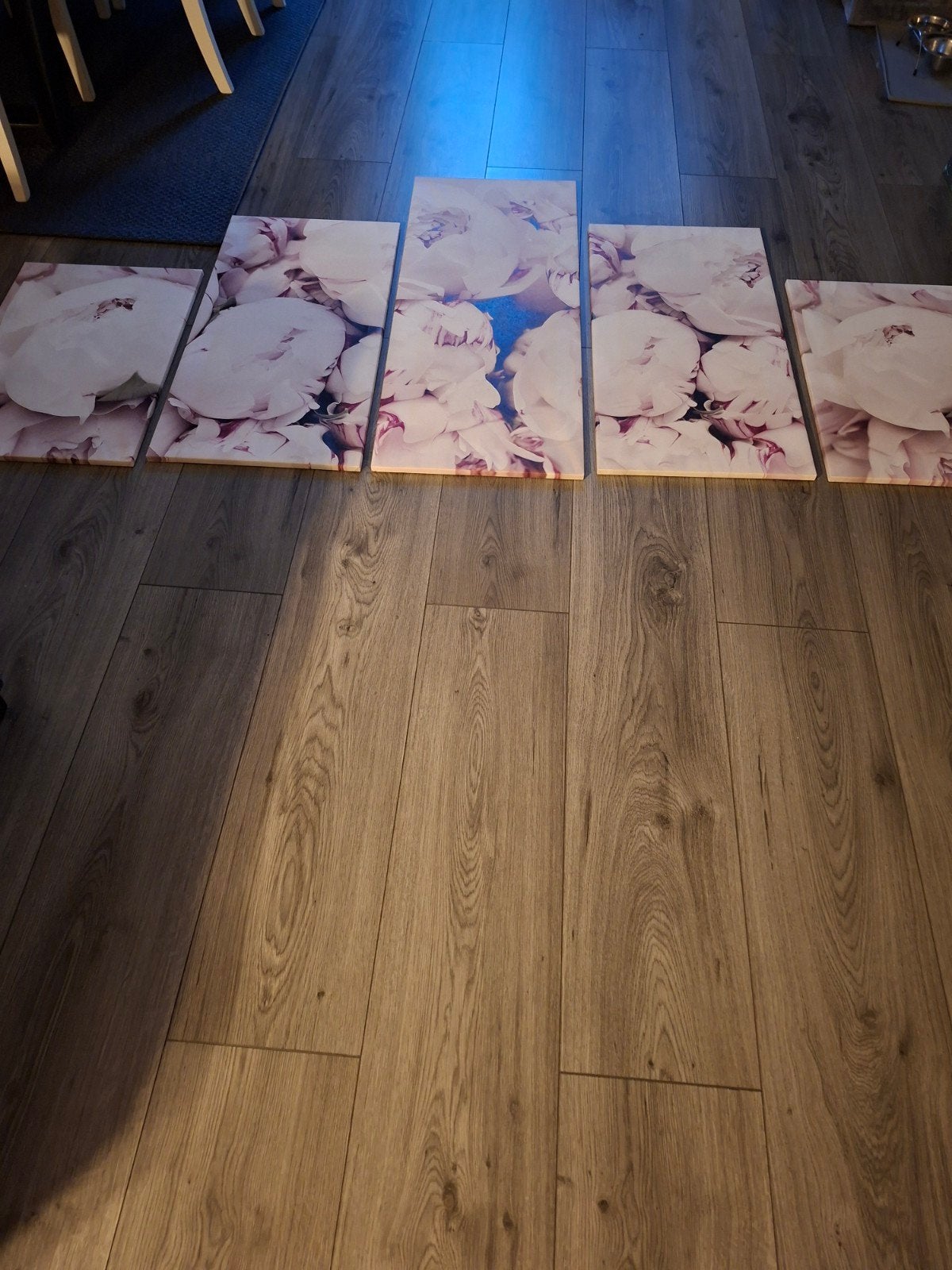 Set van 5 canvas prints met pioenrozen, 125 cm of meer, Ophalen of Verzenden, 75 – 100, Print