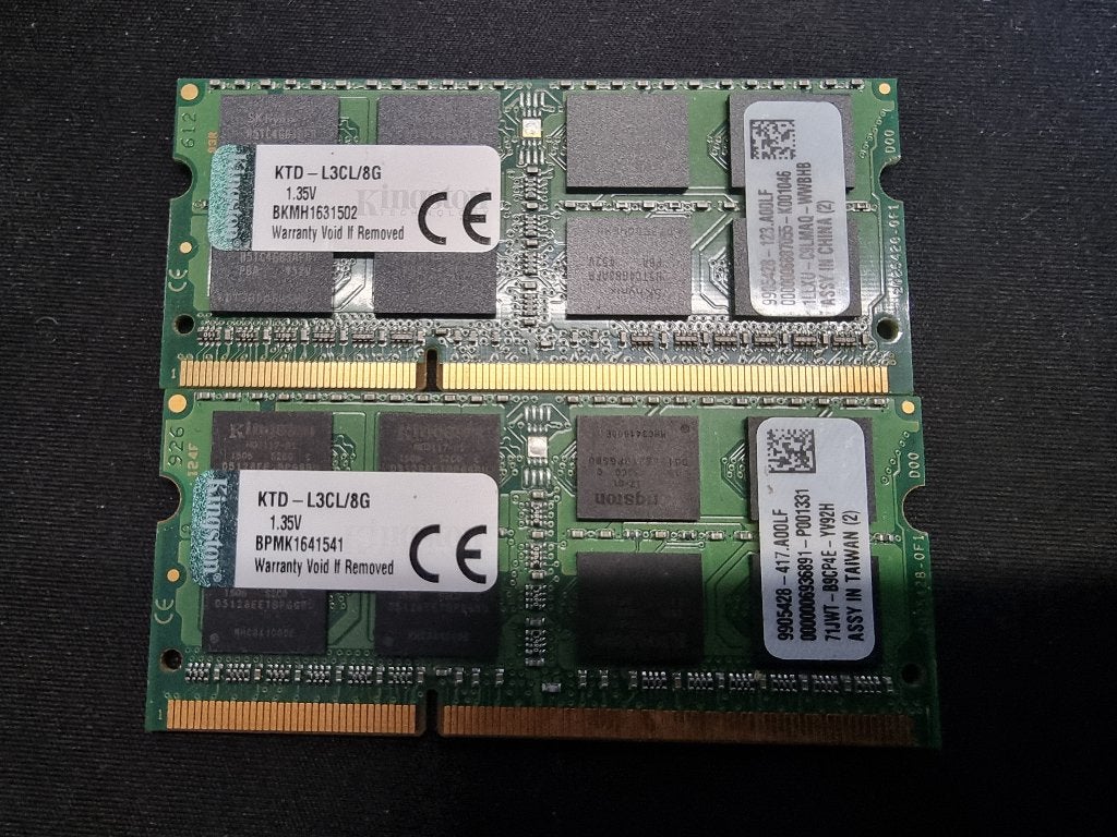 16GB (2X8GB) DDR3 PC3L-12800 1,35V 2RX8 1600Mhz Kingston!, Computers en Software, DDR3, Ophalen of Verzenden, Zo goed als nieuw