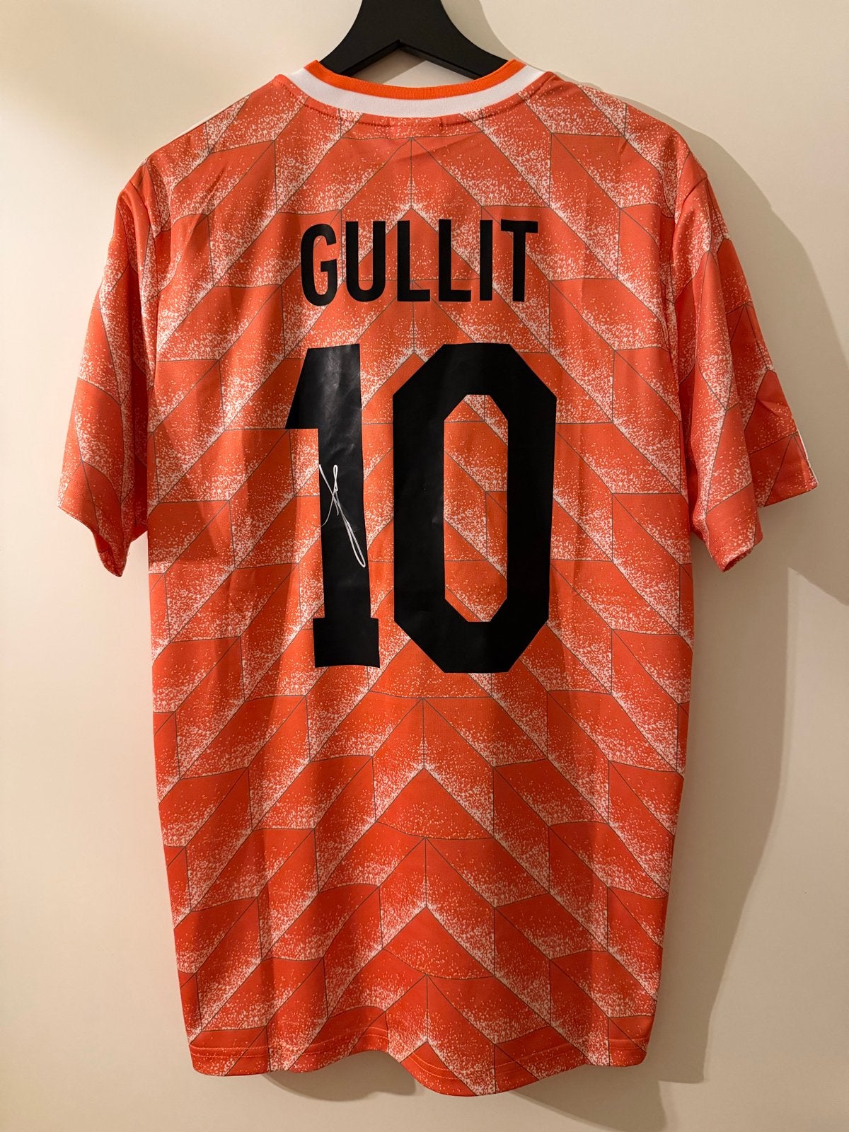Gesigneerd Gullit Oranje Retro Voetbalshirt, Ophalen of Verzenden, Zo goed als nieuw