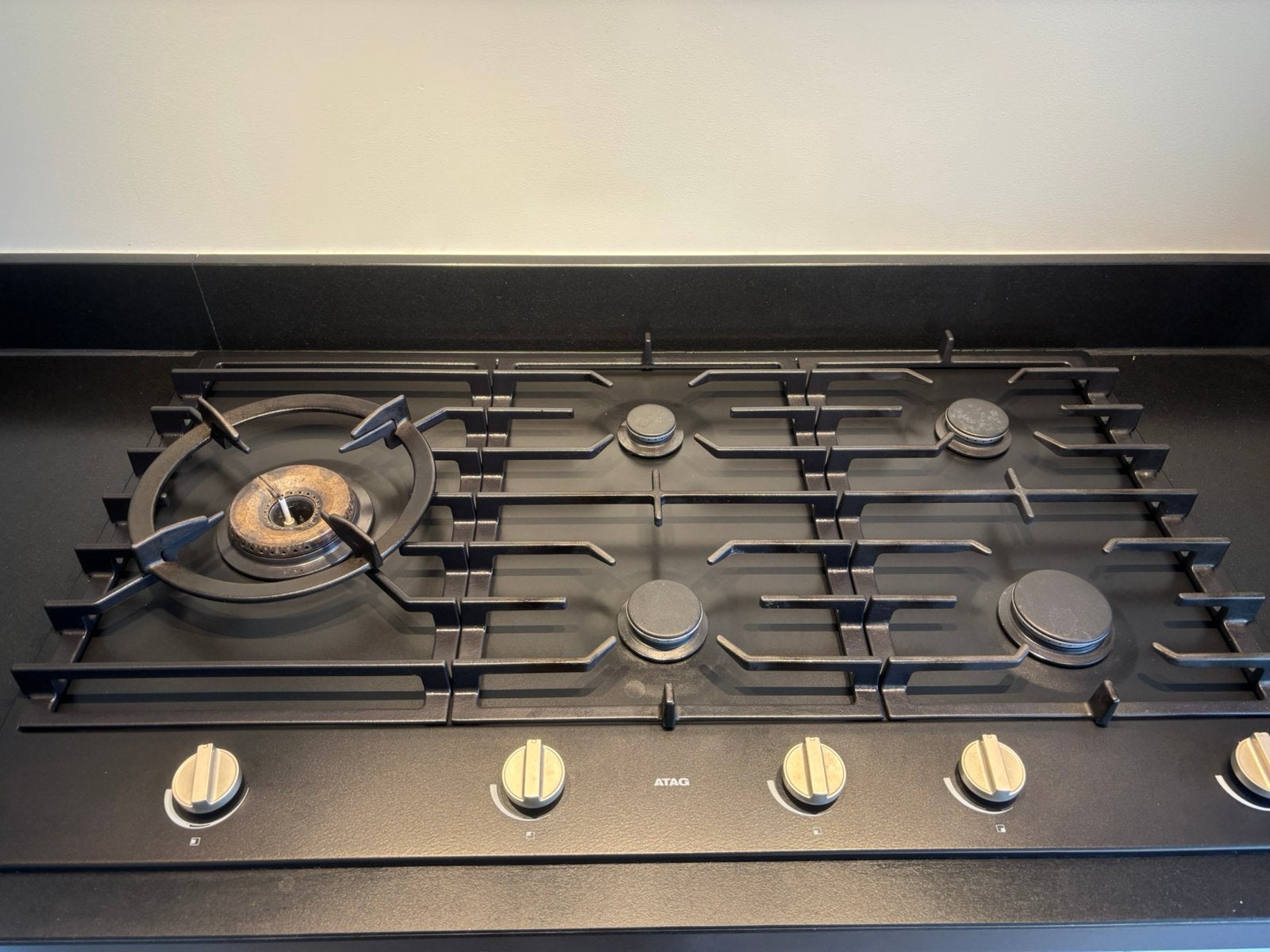 ATAG Gaskookplaat met wokbrander 90 cm HG9592EBA, Witgoed en Apparatuur, Ophalen, Gebruikt, Inbouw, Gas