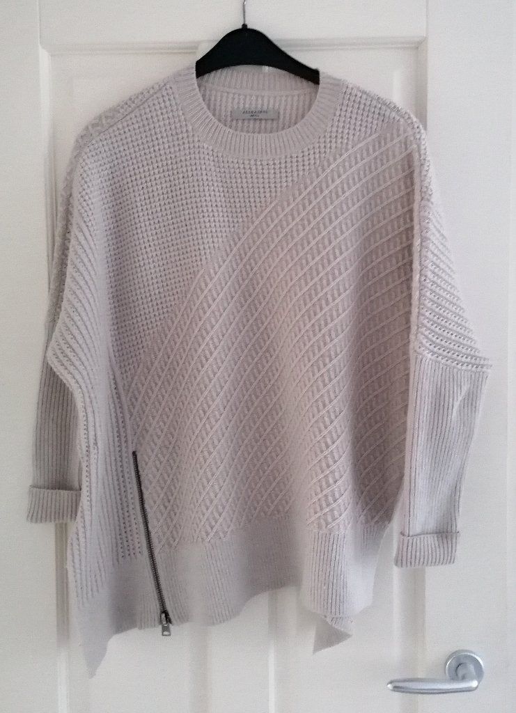 All Saints asymmetrische warme trui beige oversized nr 47715, All Saints, ., Beige, Ophalen of Verzenden