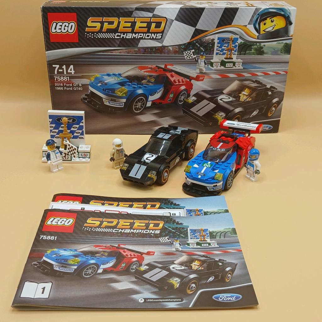Lego Speed Champions, 75881 Ford Duo-set. **ZGAN**, Lego, Zo goed als nieuw, Compleet, Complete set