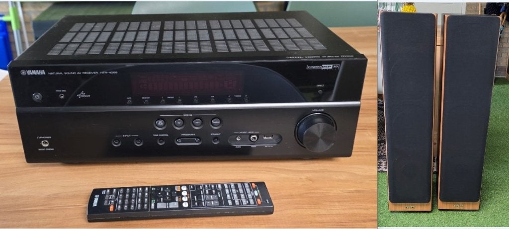 Yamaha HTR-4066 3D Receiver + Tannoy luidsprekers, Audio, Tv en Foto, Versterkers en Receivers, Ophalen, 120 watt of meer, Yamaha