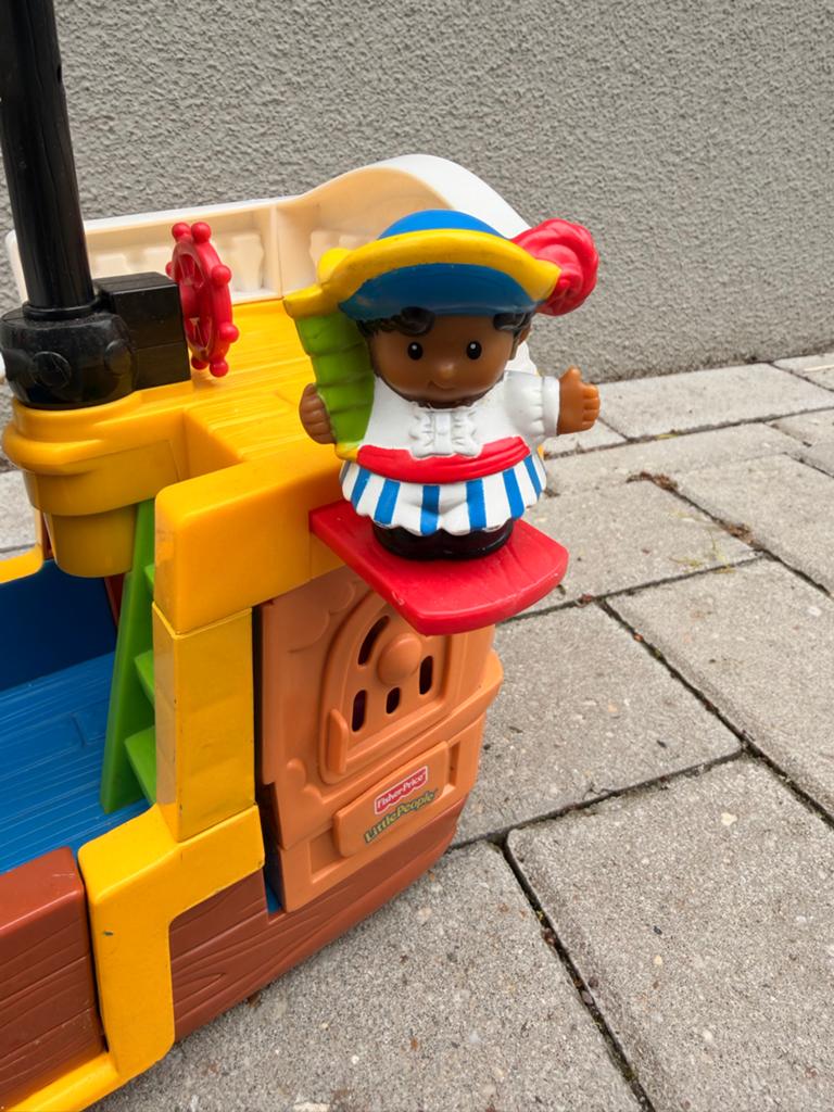 Fisher-Price Little People Piratenschip met Piraat, Ophalen of Verzenden, Gebruikt, Speelset, Met geluid