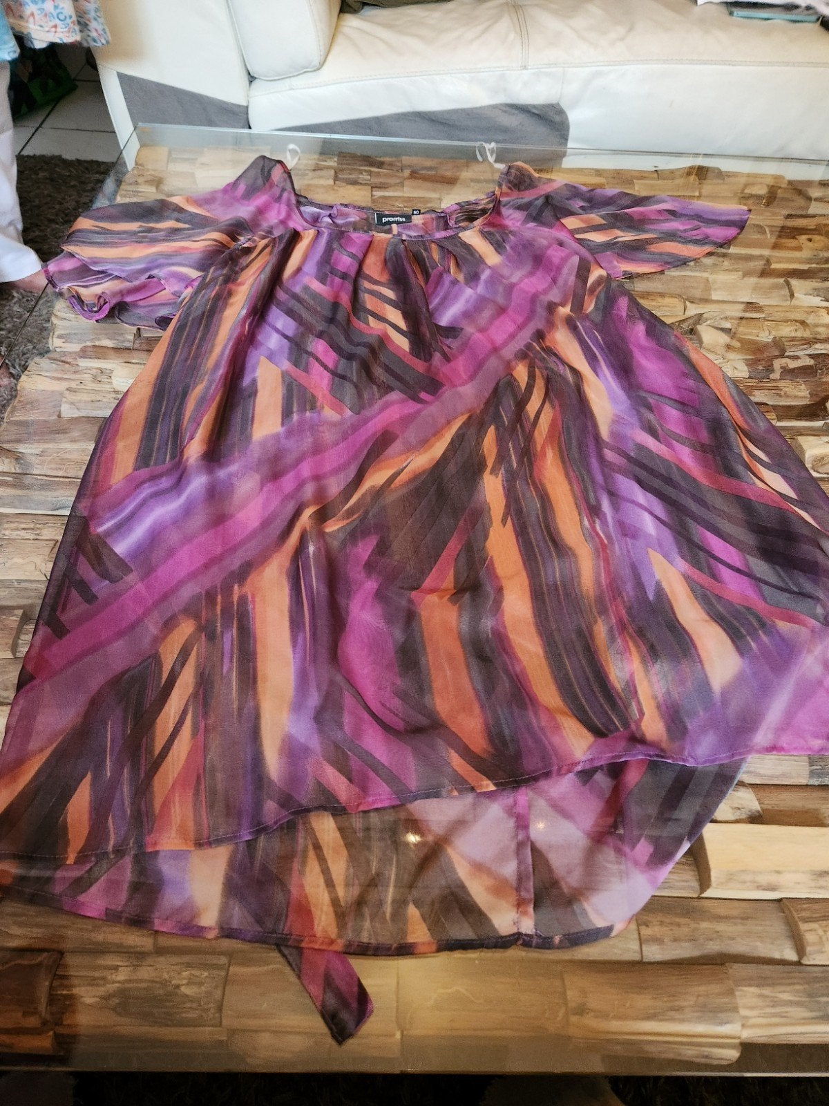Doorzichtig jurkje maat 2XL - Strandjurk, avondjurk of tuni, Kleding | Dames, Promiss, Meerkleurig, Maat 46/48 (XL) of groter