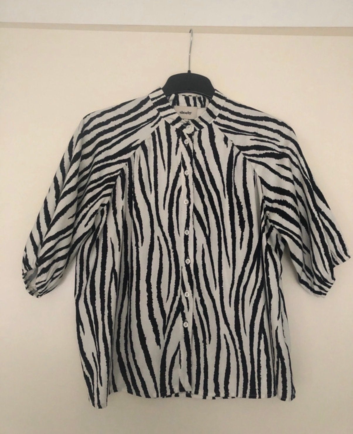 Shoeby Blouse met Zebraprint - Maat M, Ophalen of Verzenden, Zo goed als nieuw, Maat 38/40 (M), Zwart