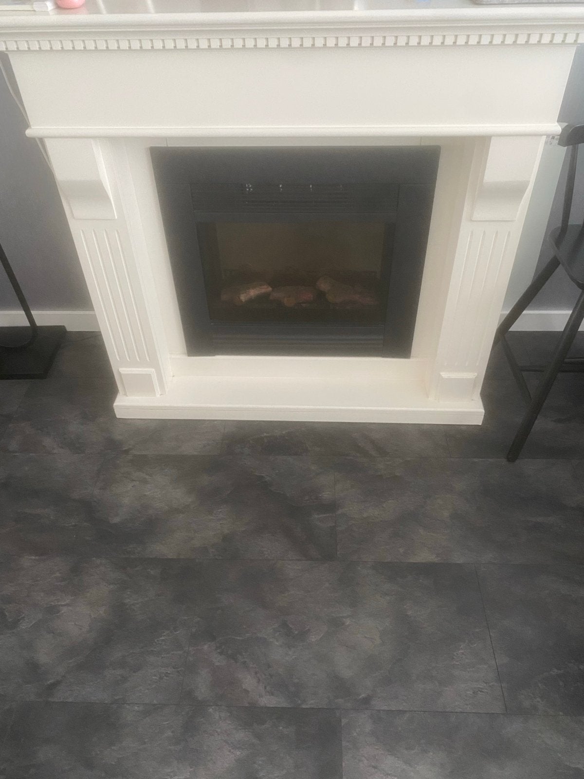 Elektrische haard met klassieke schouw, Huis en Inrichting, Ophalen, Gebruikt, Vrijstaande haard, Elektrische haard