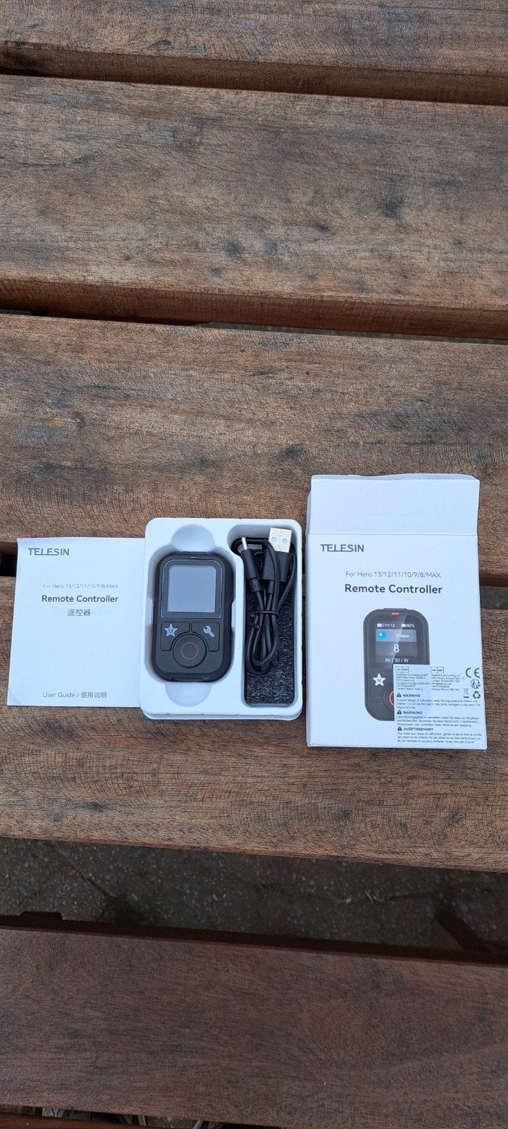 TELESIN Afstandsbediening voor GoPro Hero 9/10/11/12/MAX, Audio, Tv en Foto, Actiecamera's, Ophalen of Verzenden