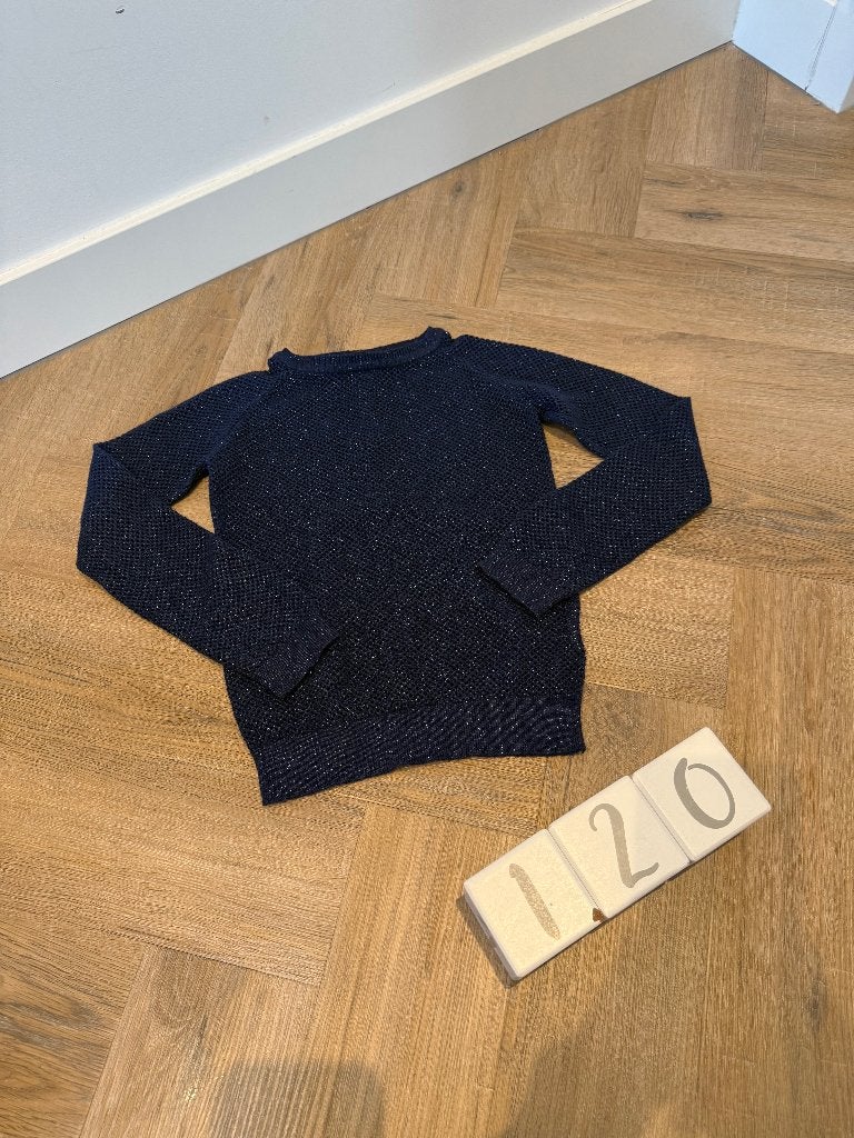 Heel goed navy blauw meisje vest knoop cardigan 122 trui, Meisje, Trui of Vest, JBC, Ophalen of Verzenden