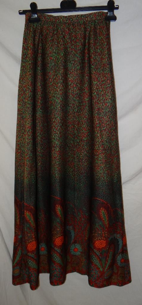 Leuke groen/rode/gele rok - Vintage, Ophalen, Gebruikt, Rok of Jurk