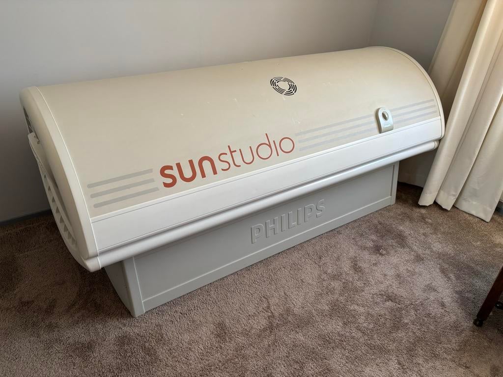 Philips Sunstudio HB 589 Dubbelzijdige Zonnebank, Ophalen, Gebruikt, Zonnebank dubbelzijdig, 15 lampen of meer