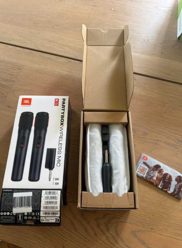 JBL PartyBox Draadloze Microfoons Nieuw in doos, Ophalen of Verzenden, Nieuw, Zangmicrofoon, Draadloos