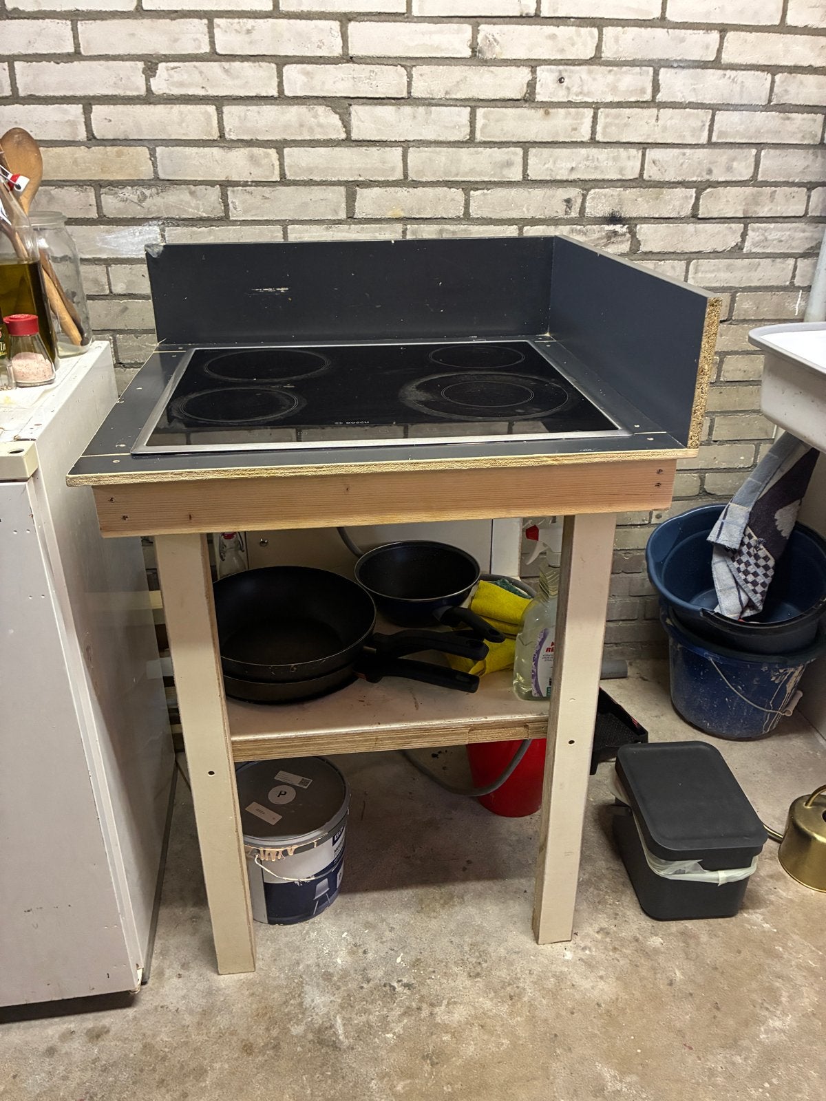 Gratis Bosch 4-pits kookplaat - tijdelijke keuken, Witgoed en Apparatuur, Kookplaten, Ophalen, Gebruikt, Keramisch, 4 kookzones