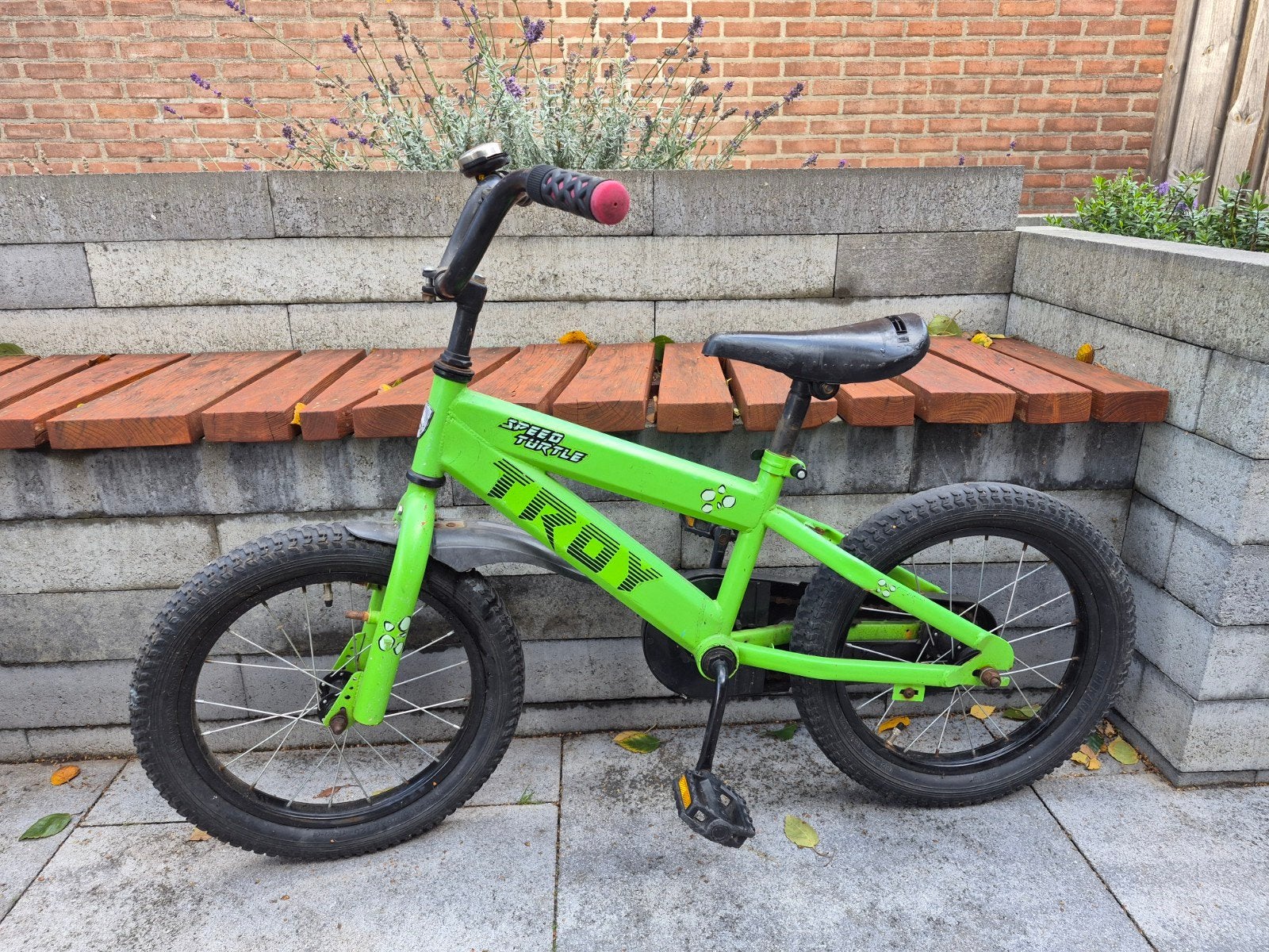 Kinderfiets - Groen, 16 inch, Ophalen, Terugtraprem, Gebruikt, Troy
