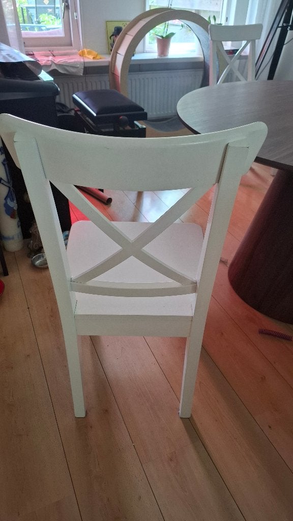 Eettafelstoelen, Huis en Inrichting, Stoelen, Ophalen, Gebruikt, Wit, Vijf, Zes of meer stoelen