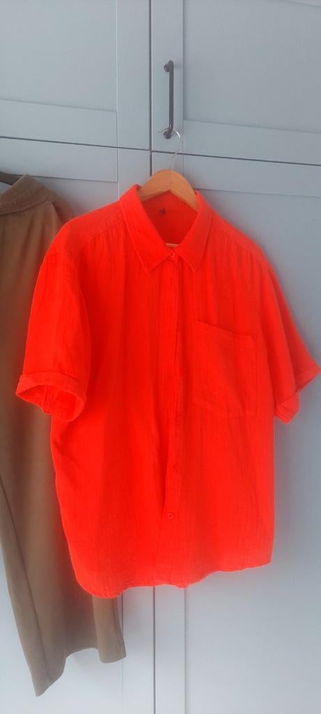 Oranje kreukel blouse mt 42 merk streetOne, Verzenden, Zo goed als nieuw, Maat 42/44 (L), Oranje