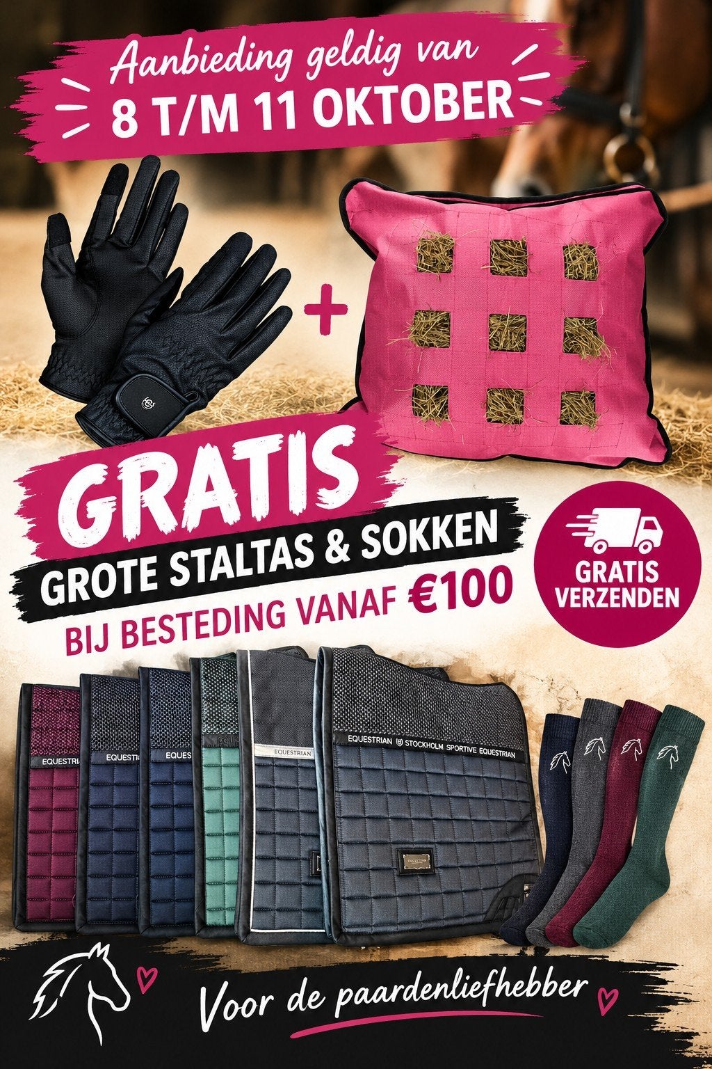 WEEKEND AANBIEDING! Equestrian Stockholm dekjes, Ophalen of Verzenden, Nieuw