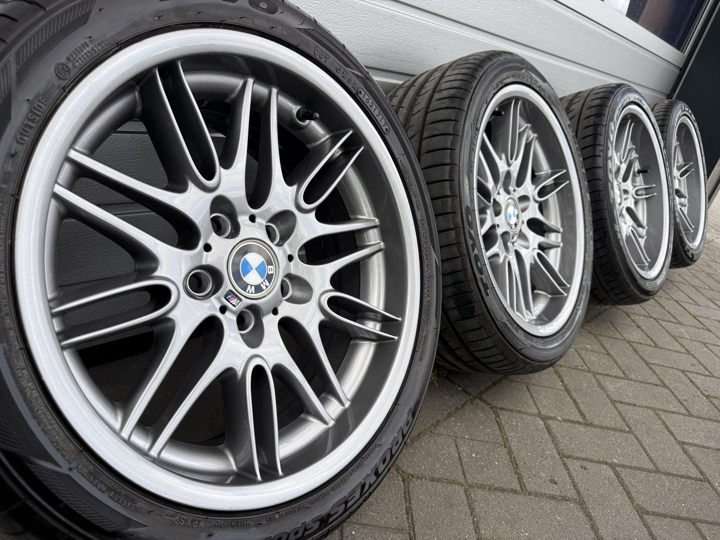 orig. 18 " BMW M5 5 serie E39 E38 E34 style 65 velgen banden, Auto-onderdelen, Banden en Velgen, 18 inch, Gebruikt, -, 275 mm
