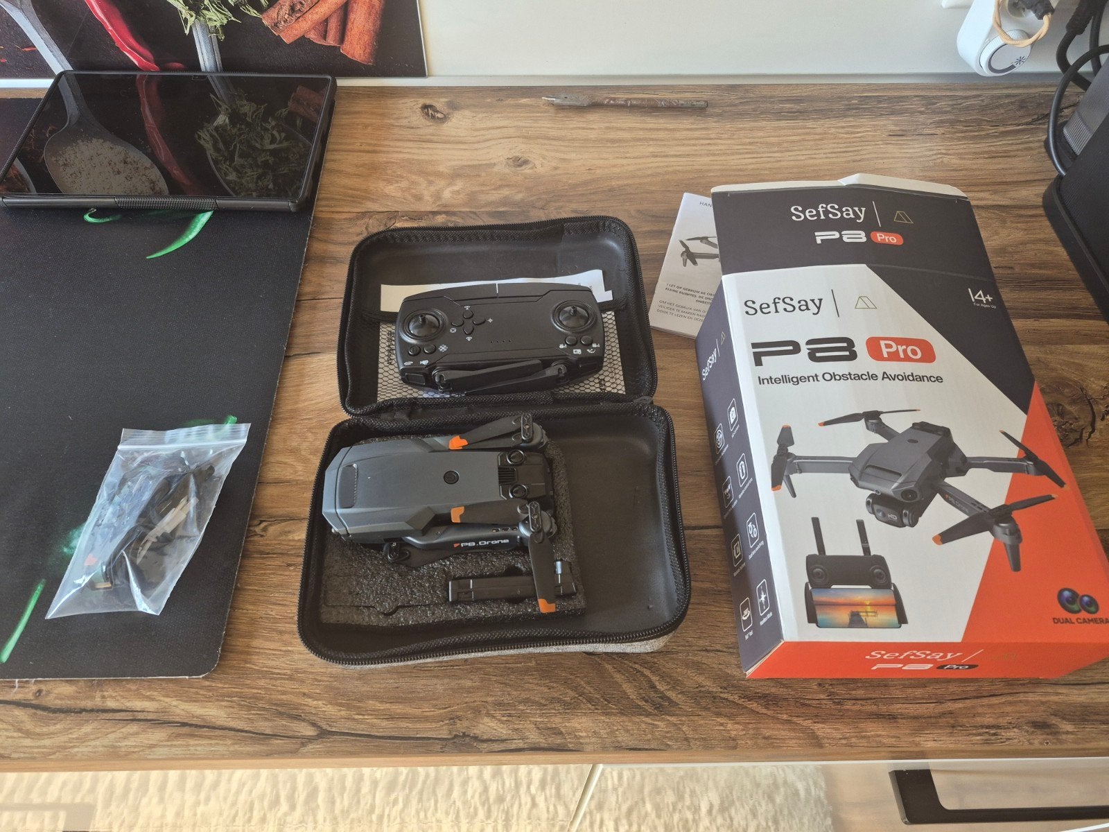 SefSay P3 Pro Drone met Obstakel-ontwijking en Camera, Cameradrone, 100 tot 1000 meter, Nieuw, Ophalen of Verzenden
